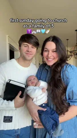 we had to have a little denim matching moment 👖🩵 #christian #christiantiktok #Jesus #JesusisKing #Love #couples #christiancouple #couplegoals #newborn #baby #sunday 