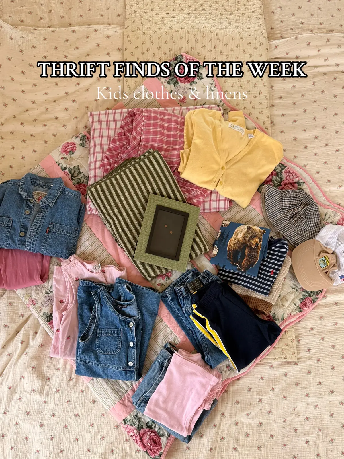 I love the days when I find the good kids clothes!! #thriftforkids #thrifthaul #thrifting #thrifted #haul #shoppinghaul #sahm #stayathomemom #momof3 #pinkhouse #vintage #90s 