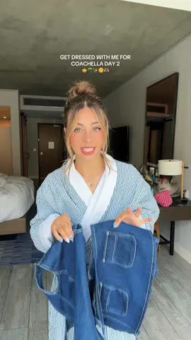 GET DRESSED WITH ME FOR COACHELLA DAY 2!!! Ended up changed the hair, shoes, and adding the belt LOL #coachella #coachella2025 #coachellaoutfits #getdressedwithme #grwm #travelwithme 