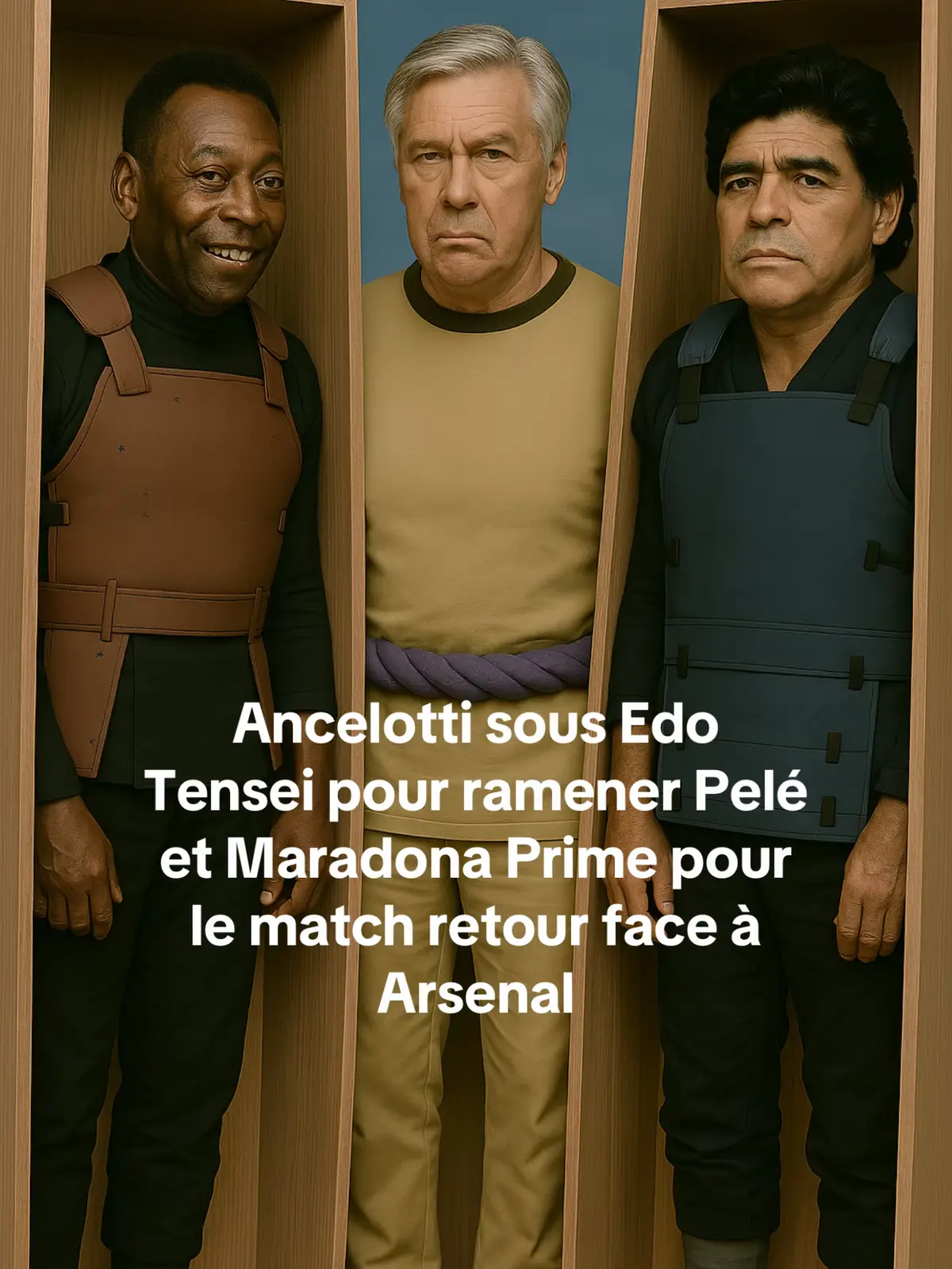 Ancelotti n'avait plus le choix. Il a sacrifié l'équipe U21 du Real pour activer l'Edo Tensei. Pelé et Maradona en version prime sont de retour. Mais ce n'est que le début... il lui faudra encore pactiser avec des forces obscures pour espérer revenir du 3-0 face à Arsenal. #Ancelotti #EdoTensei #RealMadrid #Maradona #Pele #UCL #ChampionsLeague #NarutoFC #FootMeme #FootballManga #TikTokFC #MatchRetour #ArsenalReal #ComebackLoading