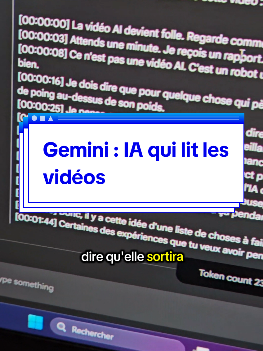Cette IA peut lire les vidéos (vraiment) Gemini via le GoogleAI Studio de Google : presque gratuit #gemini #googleaistudio #intelligenceartificielle #llm #chatgptfrance #reseauxsociaux 