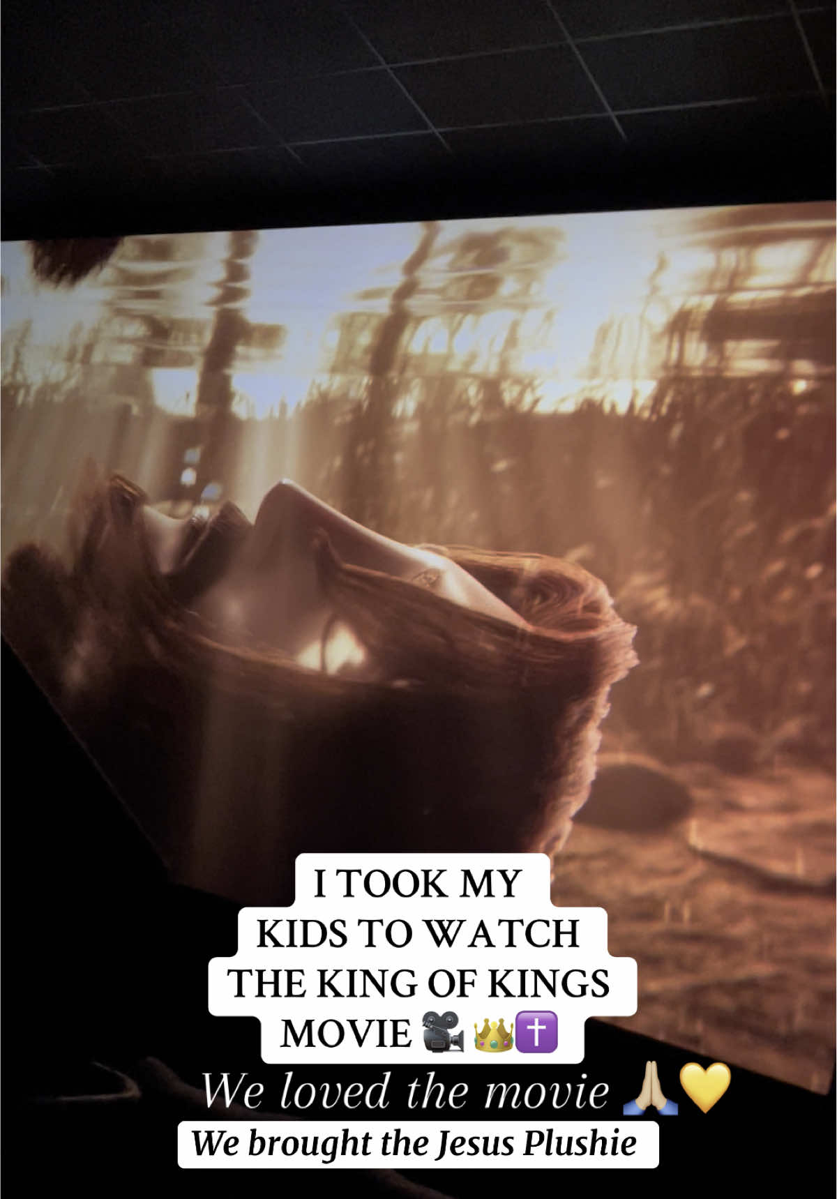 I took my kids to see the King of Kings movie 🎥 and we loved it 🙏🏼💛 Definitely recommend watching this beautiful movie especially with your kids #kingofkings #angelstudios #movietheater #mustwatch #movies #God #jesus #easter #holyweek #kidsmovies #childrens #king 