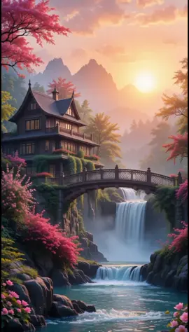 Menyambut hari dengan indahnya alam #nature #scenery #relaxing #sunrise #aesthetic #Home #water #waterfall #mountain #vibes #natureofnature7 