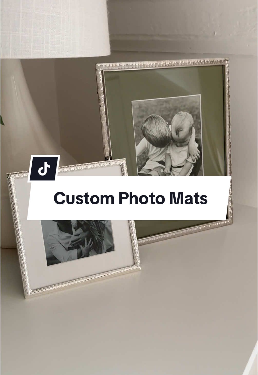 Love this little upgrade to a few of the frames in our room. Diy picture frame mat Photo display ideas Creative wall decoration Unique gift concept Personalized picture frames Couples picture frame #diypictureframe #couplespictures #walldecor #walldecoration #homeinspo #homediy #bedroom #minimalistbedroom #picturemat @MATBOARD AND MORE 