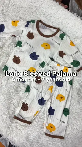 LONG SLEEVED PAJAMA for 6 months - 7 years old! Para comfortable ang pag sleep ng ating kids #longsleevedpajamaset #kidspajama #pajama #sleepwearforkids #sleepwear 