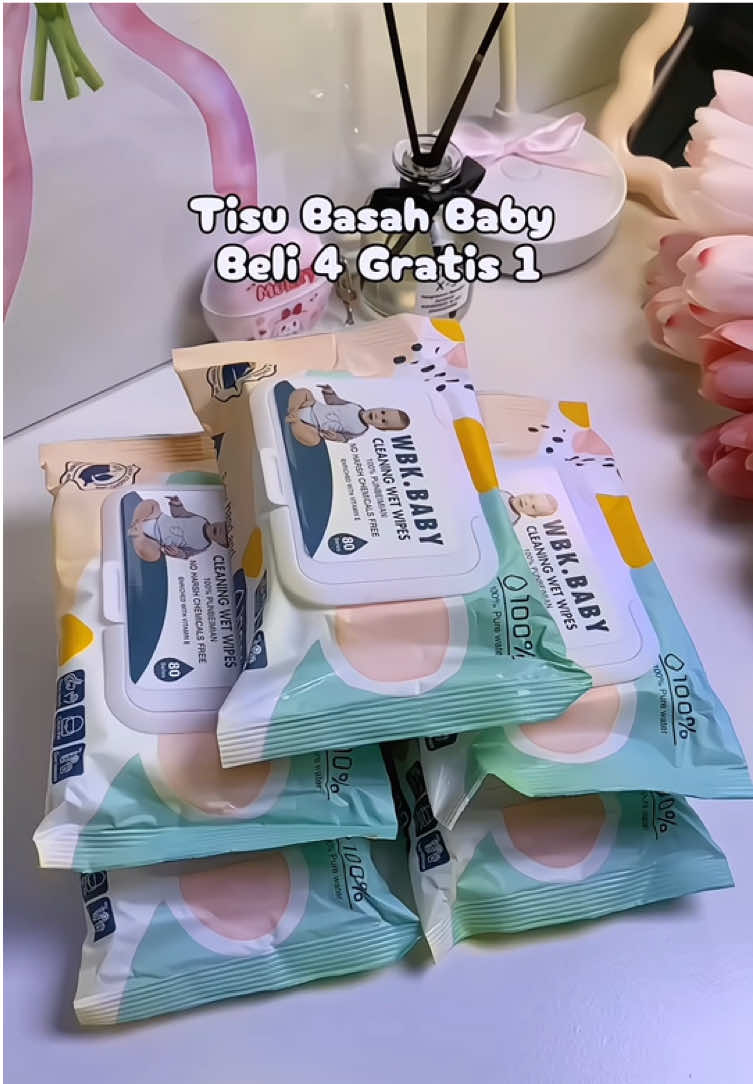 Tisu Basah Bayi beli 4 gratis 1 murce bangett😍💗 #tisubasah #tisubasahmurah #tisubasahbayi #tisubasahviral #tisubayi #tisubasah 