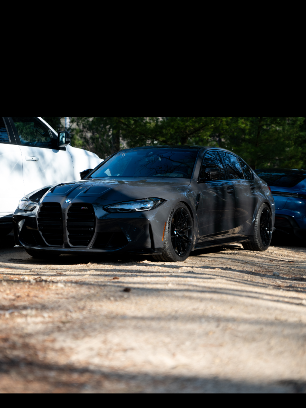 woodworking FINALLY paid off!! hah. Just kidding  but WOW what a car.  G80 M3 in individual color Porsche Grey Black with carbon ceramic brakes, carbon buckets, carbon package and full leather!  #bmw #bmwm3 #m3 #g80 #car #cars #carporn #porsche #carsoftiktok #friends 
