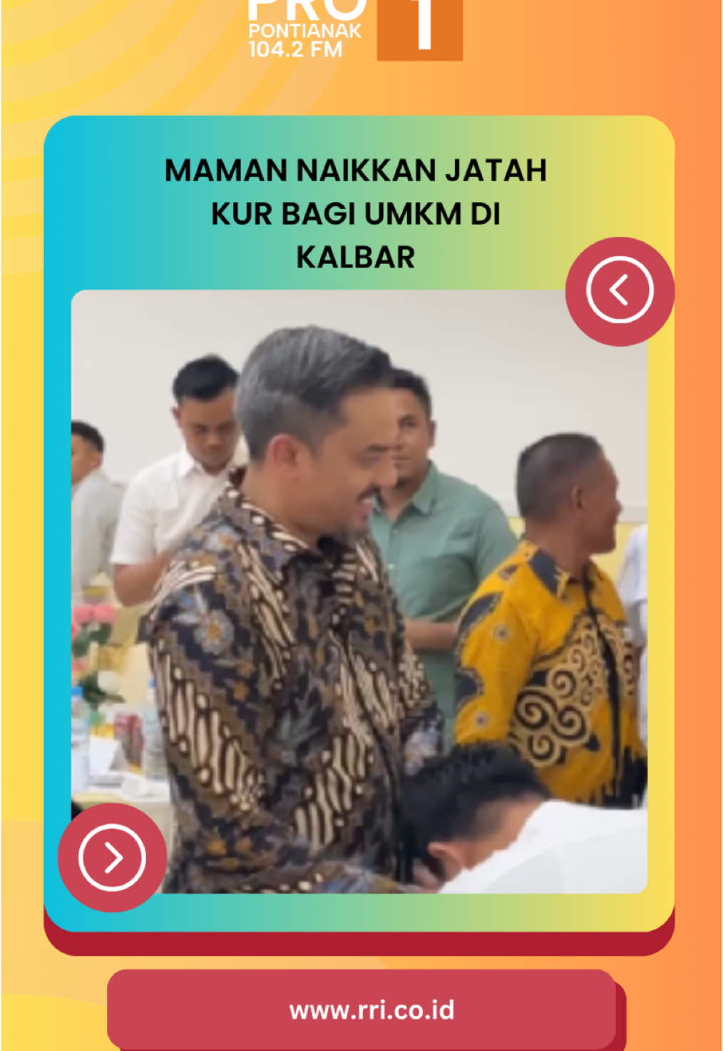 Kementerian Usaha Mikro, Kecil, Dan Menengah Republik Indonesia menaikkan alokasi kredit usaha rakyat atau KUR untuk pelaku UMKM di Kalimantan Barat tahun 2025. Pernyataan tersebut disampaikan langsung oleh Menteri UMKM RI, Maman Abdurrahman @maman.abdurrahman.st dalam kegiatan Halal Bihalal Partai Golkar Kalbar yang digelar di Pontianak. #RRI #RRINews #RRIDigital #RRIPontianak #umkm #umkmkalbar #usaha #usahamikro #usahakecil #usahamenengah #kredit #kreditusaha #menteri #mamanabdurrahman #pontianakinformasi #kalbar #pontianak 
