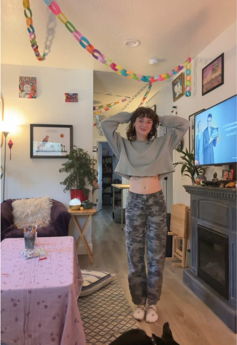 I don’t have shoes picked out but i like the fit 🙂‍↕️🙂‍↕️  #ootdinspo #thrifted #camo #styleinspo #shaggy #fitcheck 