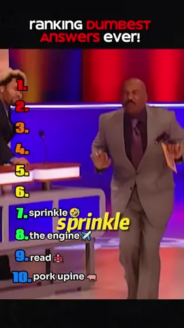 DUMBEST ANSWERS EVER! #familyfeud #fyp #SteveHarvey #viral #ranking #memes