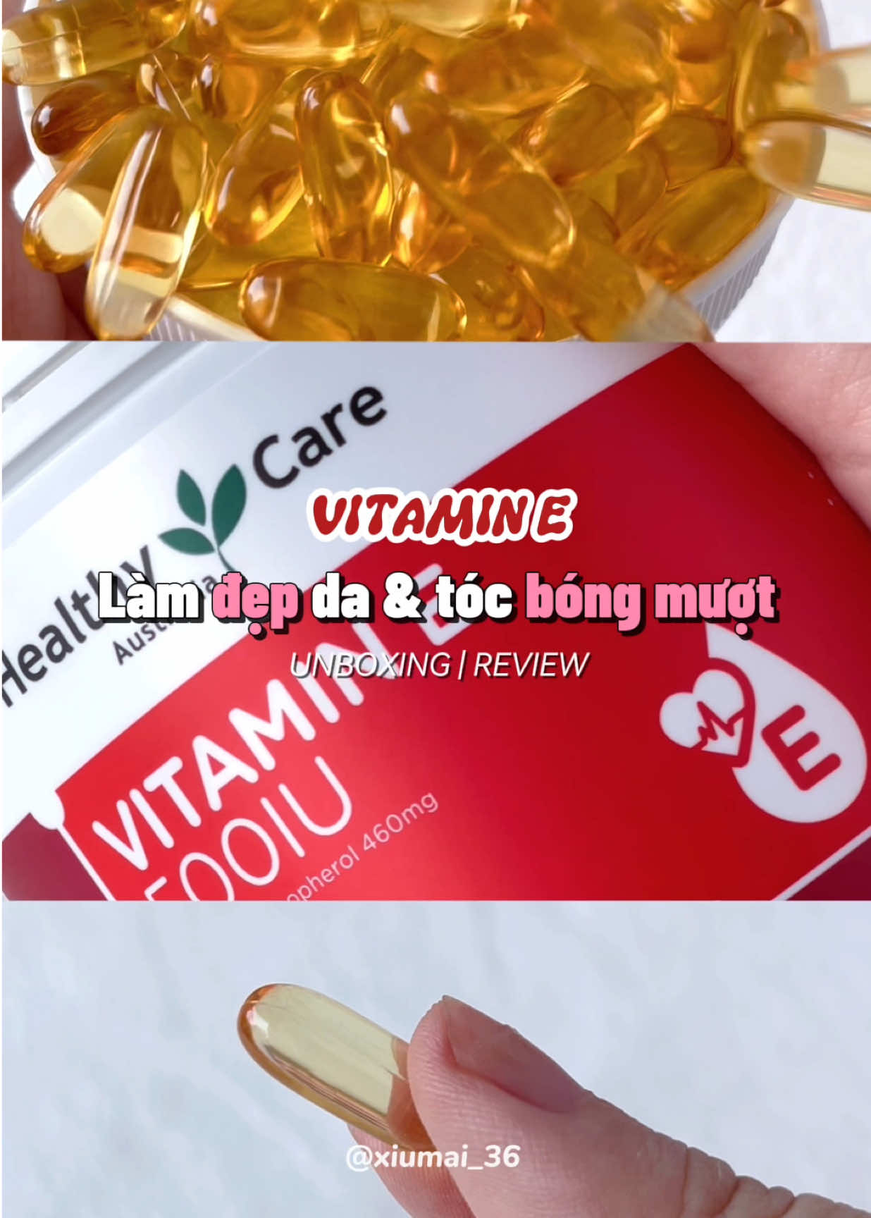 “Vitamin E mà ai cũng cần chính là đây!” Da xịn – sáng – mịn chỉ sau vài tuần dùng đều ✨  #healthycarevnchinhhang #healthcarevn #healthycarevietnam #review #unbox #xh #xuhuong #fyp #fypage #foryou #foryoupage #xiumai_36 