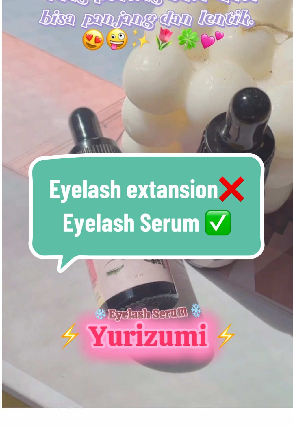 Mau bulu mata panjang, lentik, dan sehat? Yurizumi Eyelash Serum solusinya. 😍💕✨🍀🫶🏻 #bulumata #eyelashserum #eyelashextensions #eyelashes #serumbulumata #bulumatalentik #foryou #foryoupage #fypage #fyp 