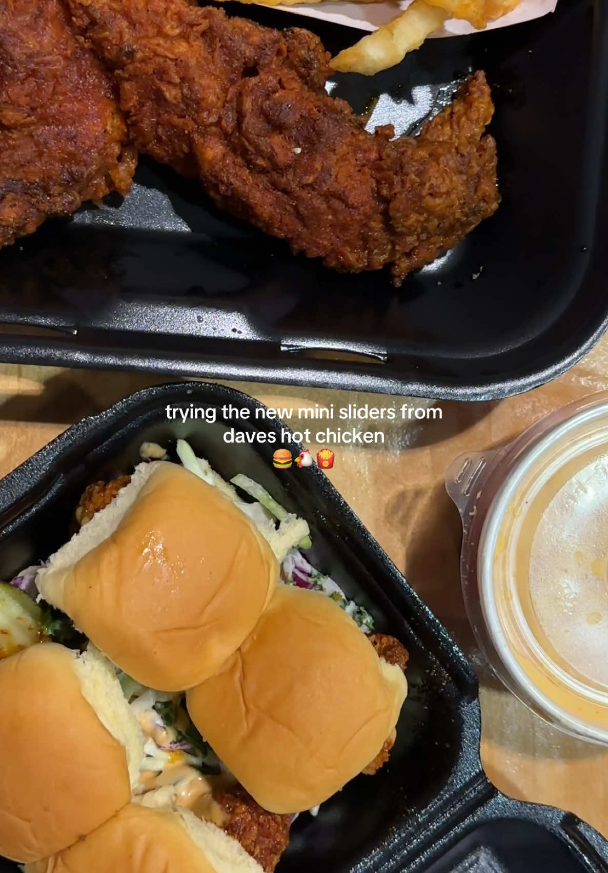Safe to say they were good🤌🏻🤞🏼🐔#fyp #daveshotchicken #hotchicken #davesminisliders #houston 