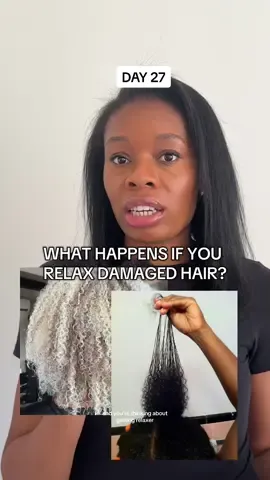 Day 27 ✨ here’s what could happen if you relax damaged hair (& how to avoid it) #hairdamage #damagedhair #damagedhairtips #bleachinghair   #creatorsearchinsights 