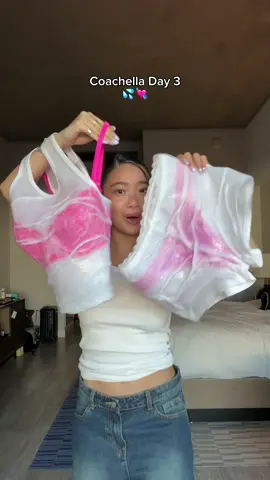 my coachella outfits keep getting soaking wet 💧💕 #coachella2025 