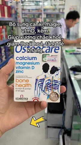 Bổ sung canxi, magie, vtmD, kẽm. Giúp xương chắc khoẻ, giảm thoái hoá, tăng đề kháng. #xuhuongtiktok #osteocare #vitabiotics #duocsi #canxi #chackhoexuong 