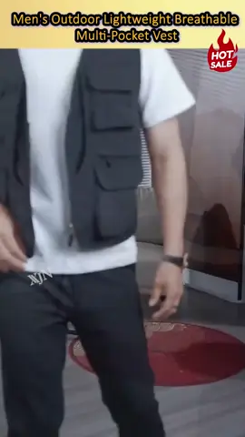 🔥Men's Outdoor Breathable Multi-Pocket Vest #outdoorsman#Hiking#fising#fashion#outfit#manfashion#mensvest#vest#manstyle