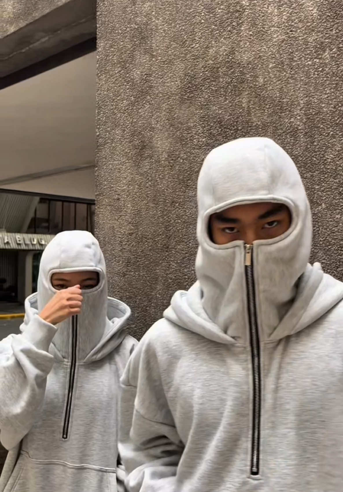 GRAY BALACLAVA HOODIES. Available in our tiktok shop!#streetwear #balaclava 