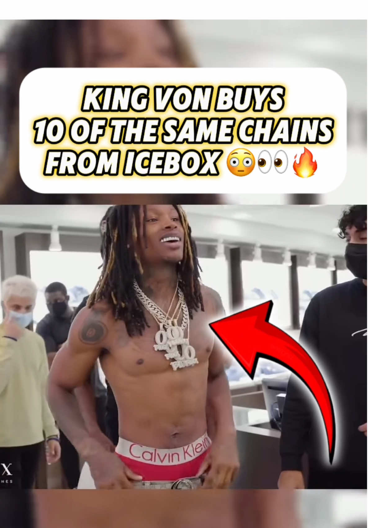 #kingvon Buys 10 of the same #oblock chains from #icebox 😳👀🔥
