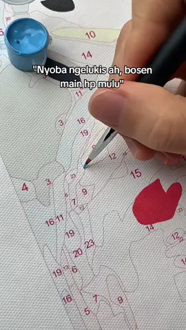 coba coba eh malah keterusan #paintbynumberskit #paintbynumbers #paint 