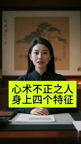 心术不正之人四个特征