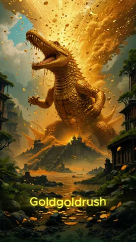 The Crocodile God That Devours the Sky in Gold 황금 악어왕, 천상까지 삼켜버린 재물의 포효 From the ruins of the sky swamp, the crocodile god rises — spewing treasure that drowns heaven and earth. An eruption of divine gold with nowhere to hide. 무너지는 신전에서 튀어나온 악어왕이 하늘을 찢고 금화를 뿜어낸다. 지상과 천상을 동시에 뒤덮는 보물의 파도, 그 포효는 모든 공간을 황금으로 잠식한다. #crocodile #goldencrocodile #악어 #황금악어 #golden #blessings #fortune #wealth #animals #money #riches #luck #황금 #축복 #재물 #돈 #부자 #행운 #동물