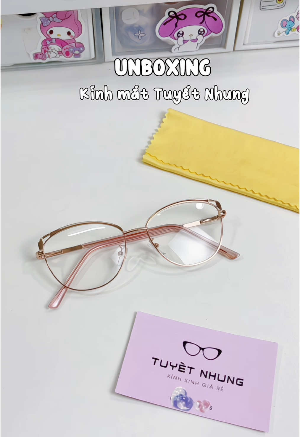 Kính mắt mèo Tuyết Nhung #fyp #viral #unboxing #kinhmat #kinhmattuyetnhung #kinhcan #kinhmatmeo 