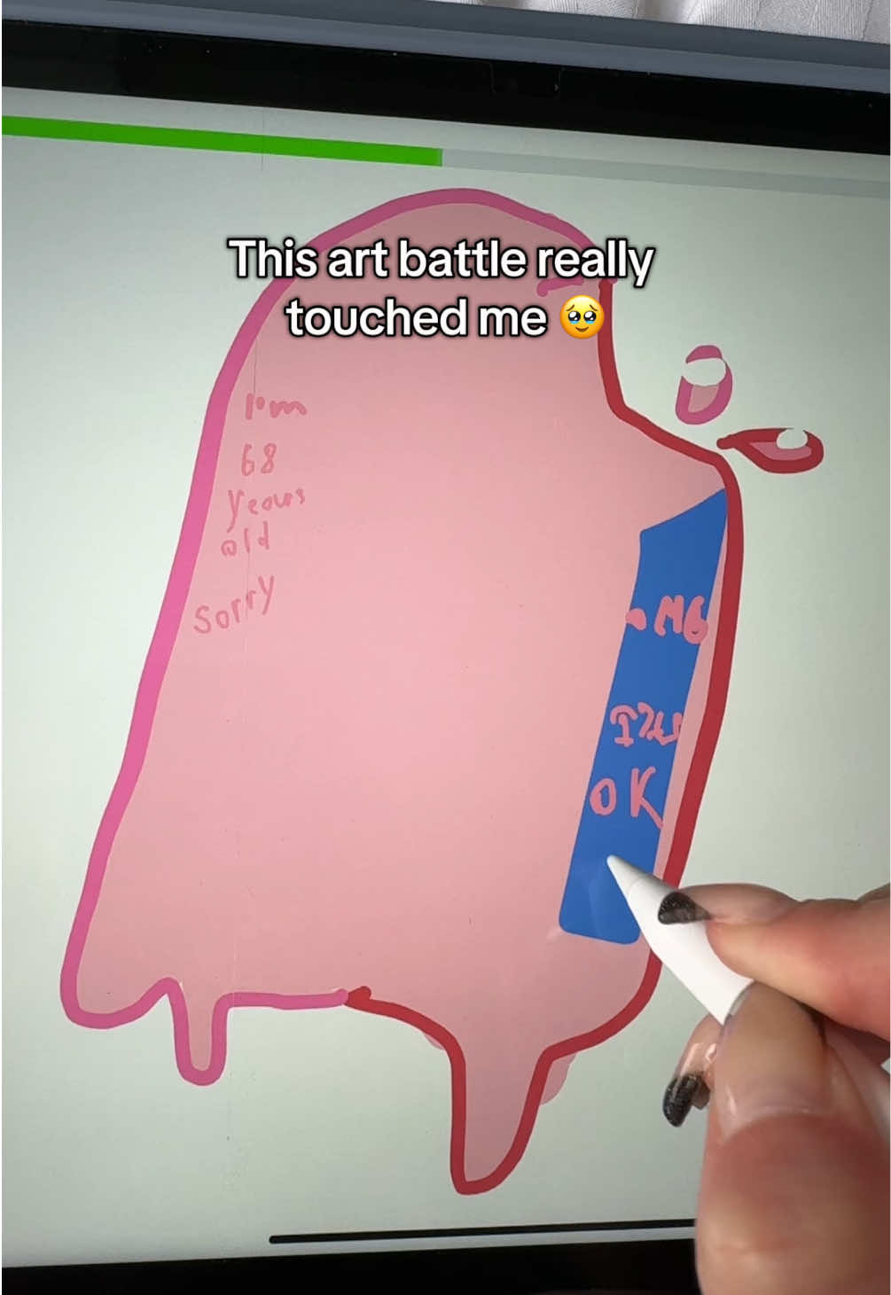I’m so proud of this old woman 🥹 ArtWorkout app 💕#drawingtogether #multiplayer #game #art #artist #drawing #digitalart #applepencil #artgame