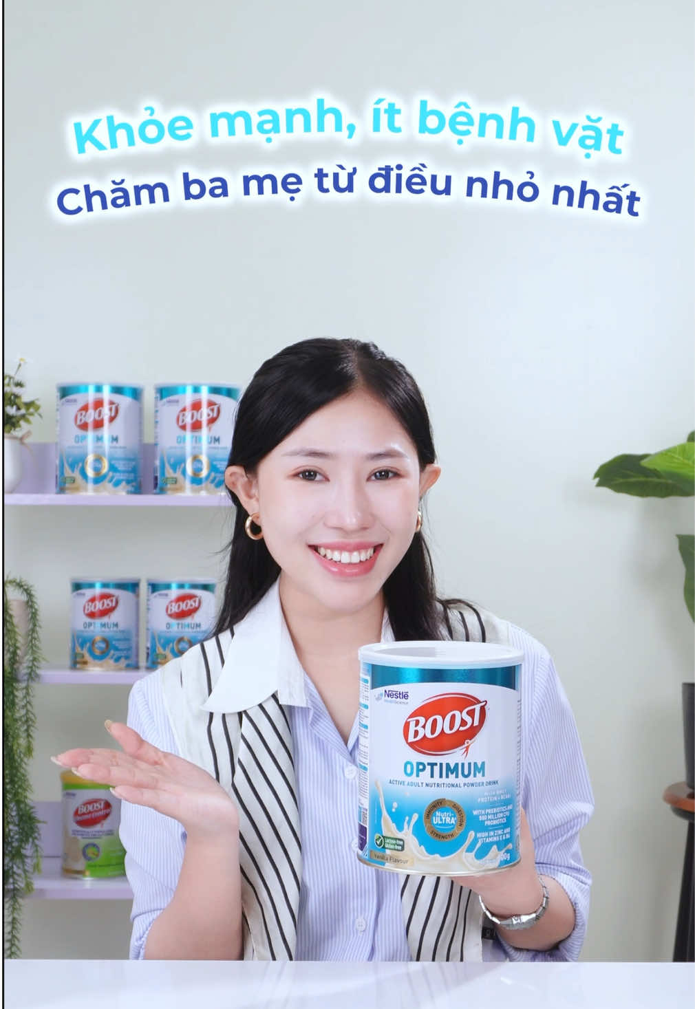 Lễ tới gòii, tranh thủ về nhà thăm ba mẹ thoaii. 👉 Mang theo Boost Optimum về chăm ba mẹ nha! #boostoptimum #nestlehealthscience #bame #dinhduongchatluong 