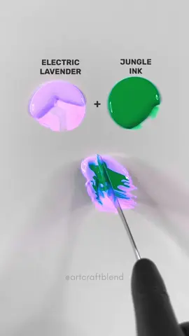 Lavender and Jungle Green Color Mixing! . . #colormixing #mixing #mixingthings #art #asmr #satisfying #relaxing #guessthecolor #mixedcolors #artcraftblend