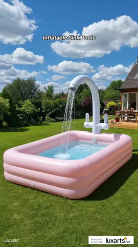 Inflatable Sink Pool 🚰💦 Link in bio! Who says sinks are just for the kitchen? This quirky inflatable sink pool is here to make a splash this summer! 🌴✨ #InflatablePool #SinkPool #Luxarts #SummerFun #BackyardVibes #UniqueDesign