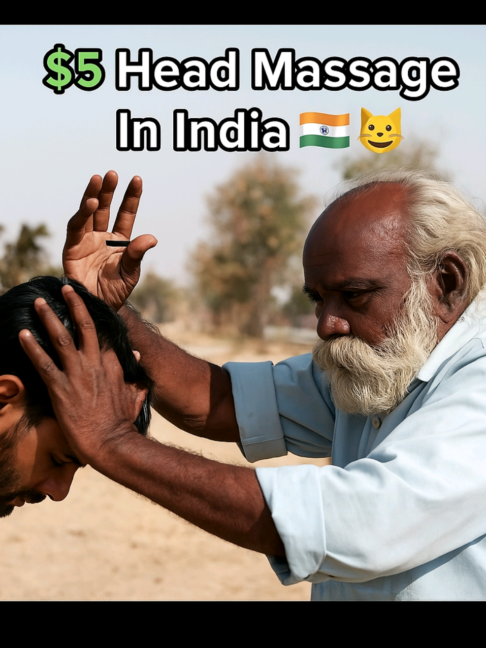 5$ Head Massage in India 🇮🇳💆‍♂️#headmassage #india #barber #massage #asmr #fyp #unitedstates 