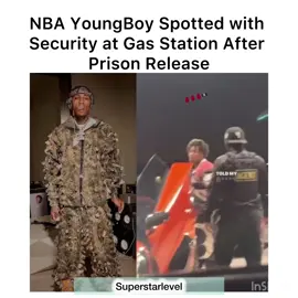 NBA YoungBoy Spotted with Security at Gas Station After Prison Release #superstarlevel #nbayoungboy 