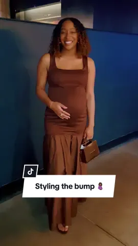 Styling the bump 🤎✨ #wearitout #pregnantlife #pregnantfashion #pregnanttiktok 