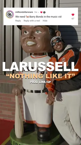 CALLING BARRY BONDS TO THE PLATE!!! @blbonds25 WE READY FOR YOU!!!! Song: Nothing Like It! Producer: @_linkup 📹: @splashthakidd Stylist: @ariel.meii Crew: @goodcompenny Mixed by: @mikeg_beatz Mastered by: @thestreetscientist @milliondollarsnare