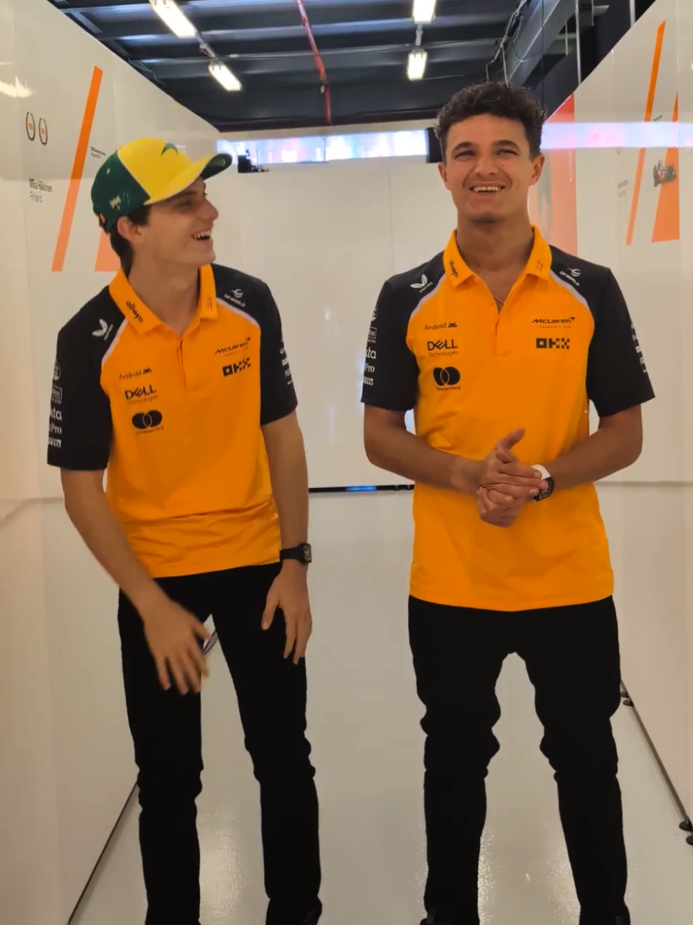 Lando and Oscar laughing = 🫶 #McLaren #F1 