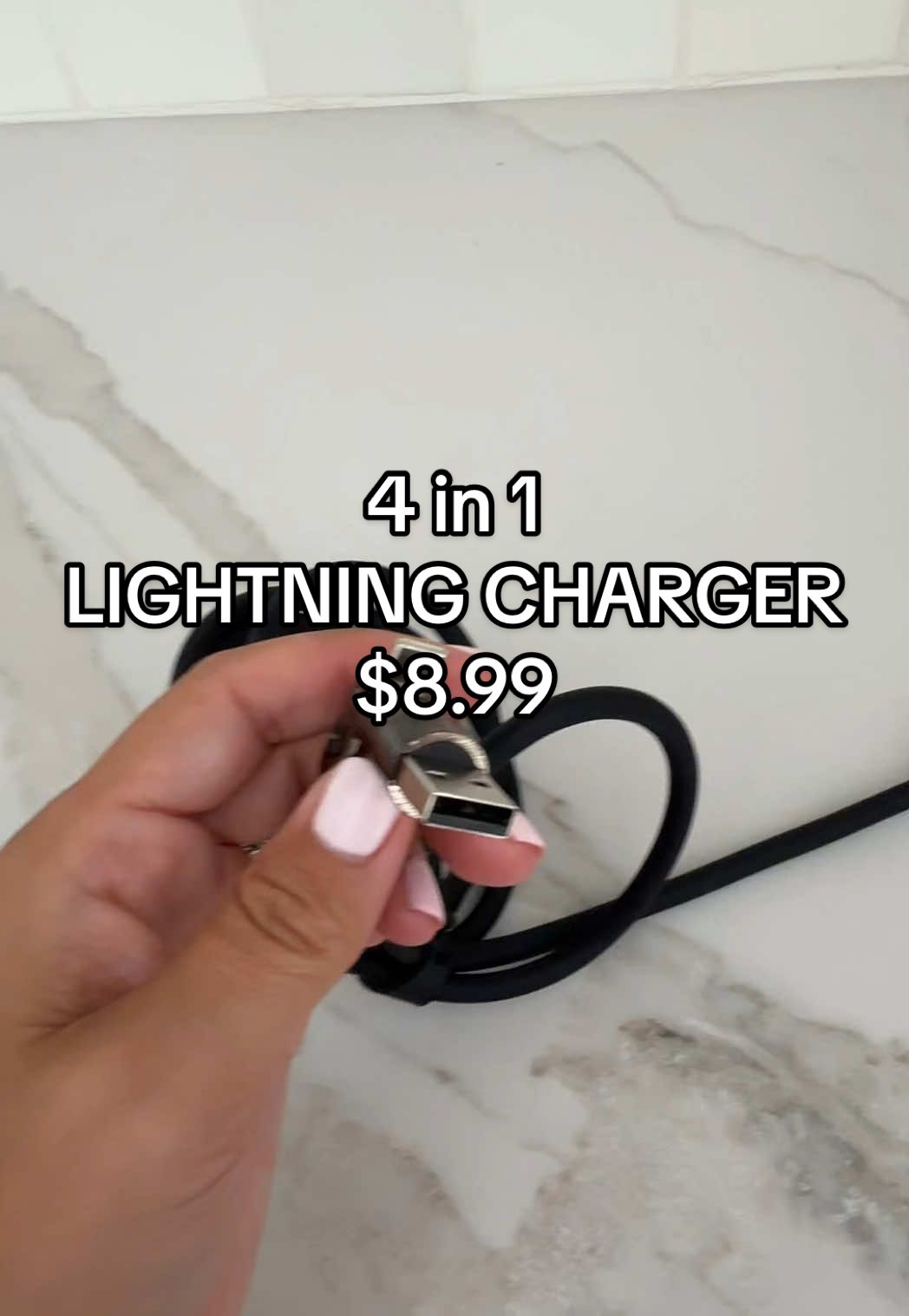 BEST $8.99 spent!! Get rid of all those cables and get this 4-in-1 cable! It charges in lightening speed any device you hook up to this. Grab it now, this will sell out. #chargingcable #chargingport #4in1charger #usb #mothersdaygift #fathersdaygift #fyp #tiktokshop #tiktokmademebuyit #ParentingWin #phonecharger #ipadcharger 