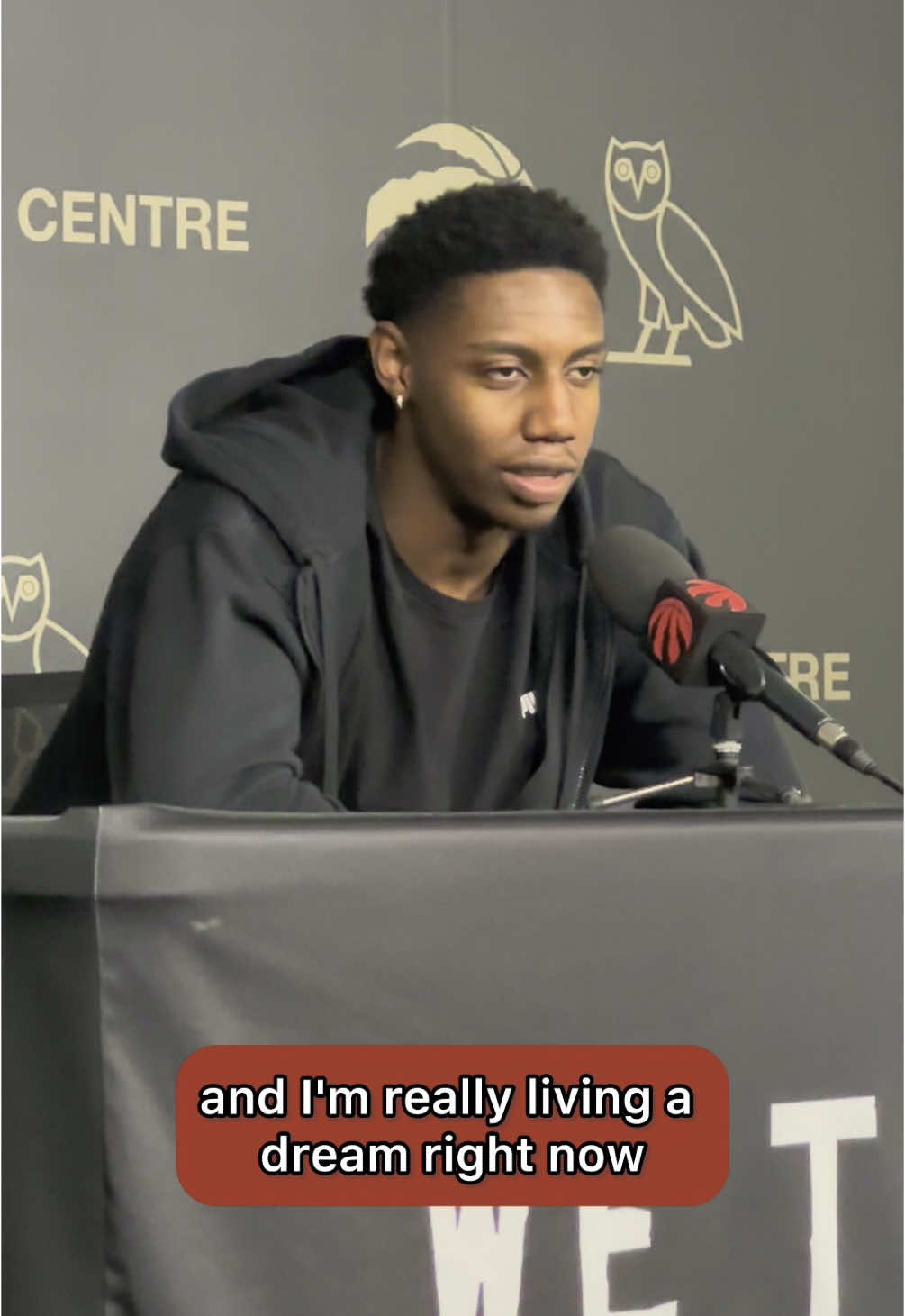 'Going to Scotiabank and hearing my name called in the starting lineup, I feel like a little kid ... and I'm really living a dream right now.' ❤️ RJ Barrett has loved playing at home with the Raptors. 