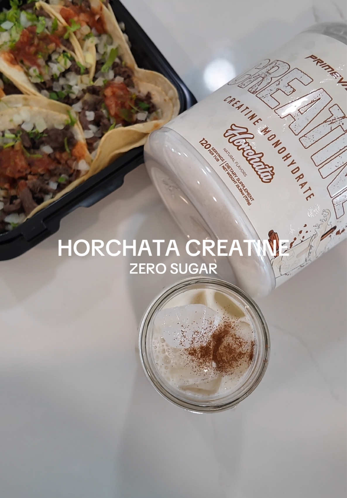 Zero Sugar Horchata Creatine the perfect Agua Fresca #horchata #Fitness #primevallabs 