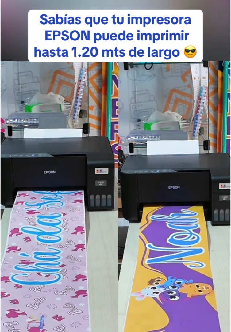 Dale like y comenta si quieres saber cómo imprimir así de largo en tu impresora Epson 😉💙  #impresora #epson #personalizado 