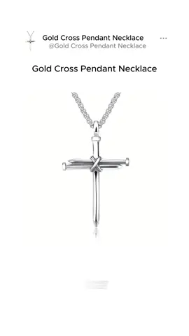 Steel Gold Black Color Fashion Mens Iron Nail Cross Pendant Necklace Stainless Steel 3mm Round Box Chain Jewelry Gift For Men cool  chain