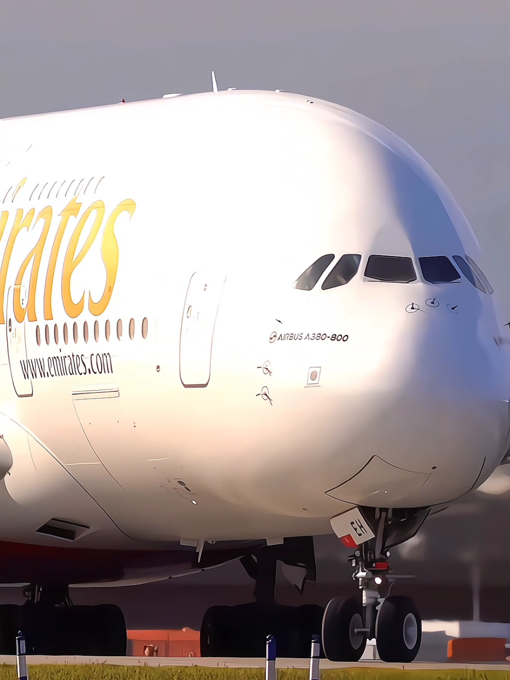 The Emirates Airlines Airbus A380 is taking off very closely #EmiratesAirlines #AirbusA380 #Takeoff #AviationLovers #FlyingHigh #AirplaneViews #TravelGram #AviationPhotography #SkyHigh #TravelDiaries