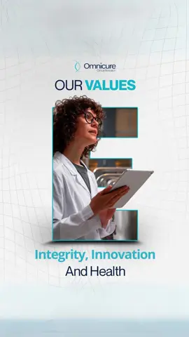 Our Values: Integrity, Innovation, and Health. At OmniCure, our core values guide everything we do: 🩺 Patients First – Compassionate care and safety at every step. 🔬 Scientific Integrity – Research with accuracy, ethics, and transparency. 🚀 Innovation & Quality – Advanced methods, strict compliance. 🤝 Collaboration – Teamwork across experts and diverse communities. ✅ Accountability – We do what’s right, always. We don’t just conduct research—we build trust, deliver impact, and shape the future of medicine. 💙 #OmniCureClinicalResearch #CoreValues #PatientFirst #ClinicalExcellence #ScienceWithHeart #ResearchThatMatters #MedicalInnovation #EthicalResearch #HealthForAll #clinicaltrials 