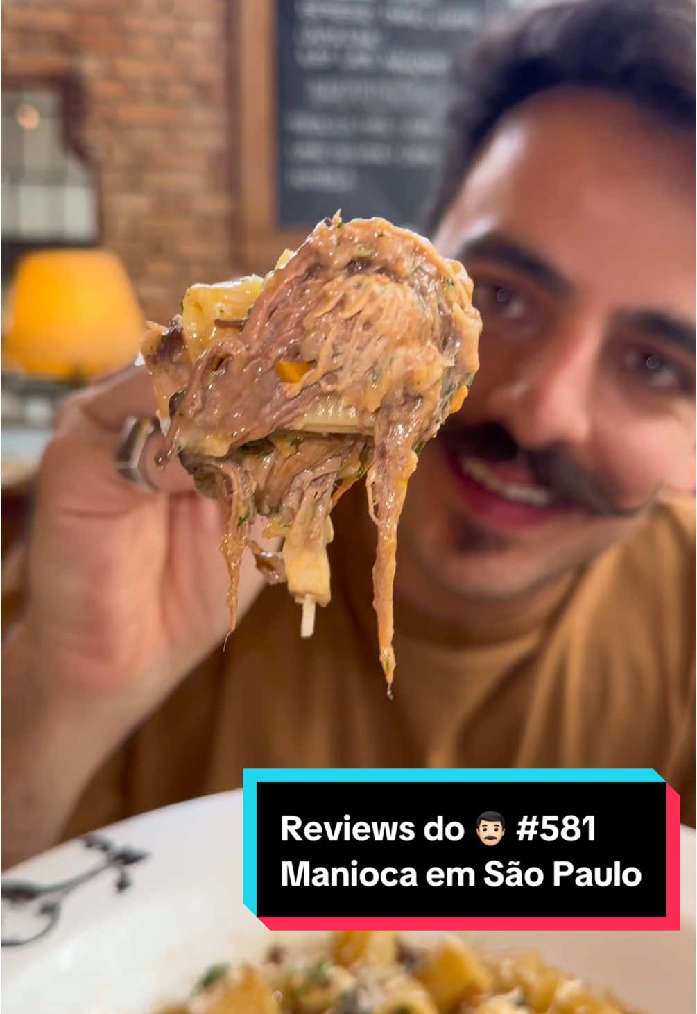 Reviews do Mustache 581 - Almoço com a patroa no Manioca em São Paulo #rigatoni #sobremesa #reviewsdomustache 