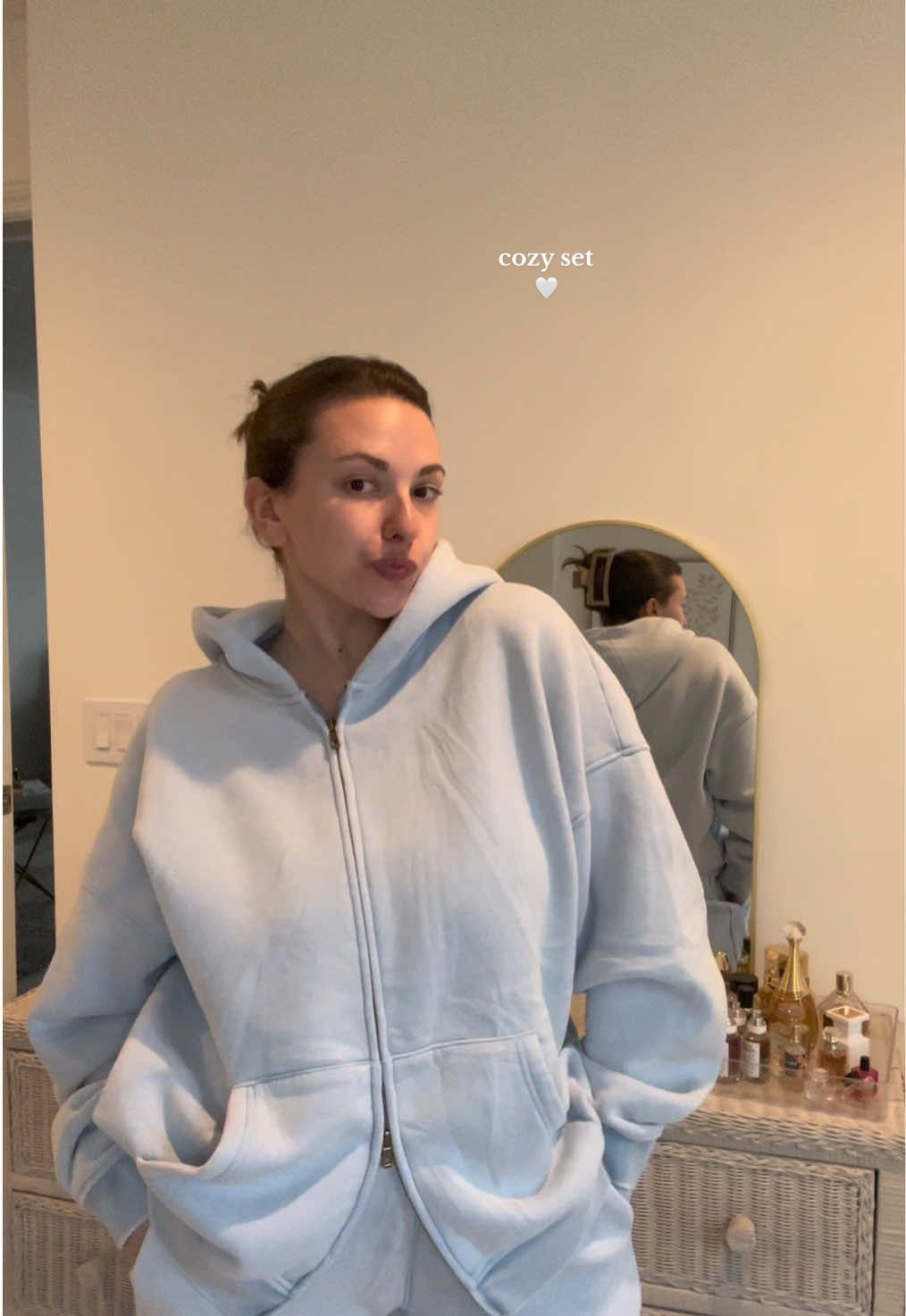 my go to cozy day set🩵🤍 