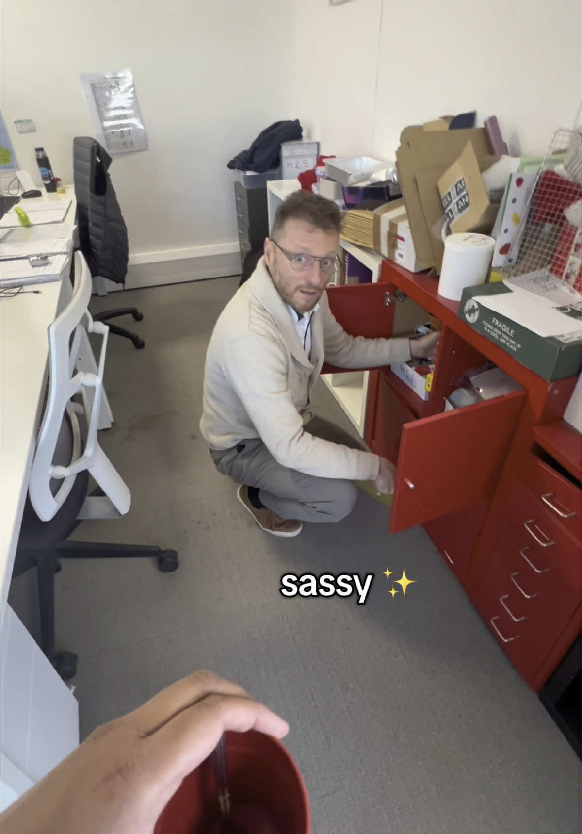Time to bother him again ….part 2 #trend #colleagues #funny #work 