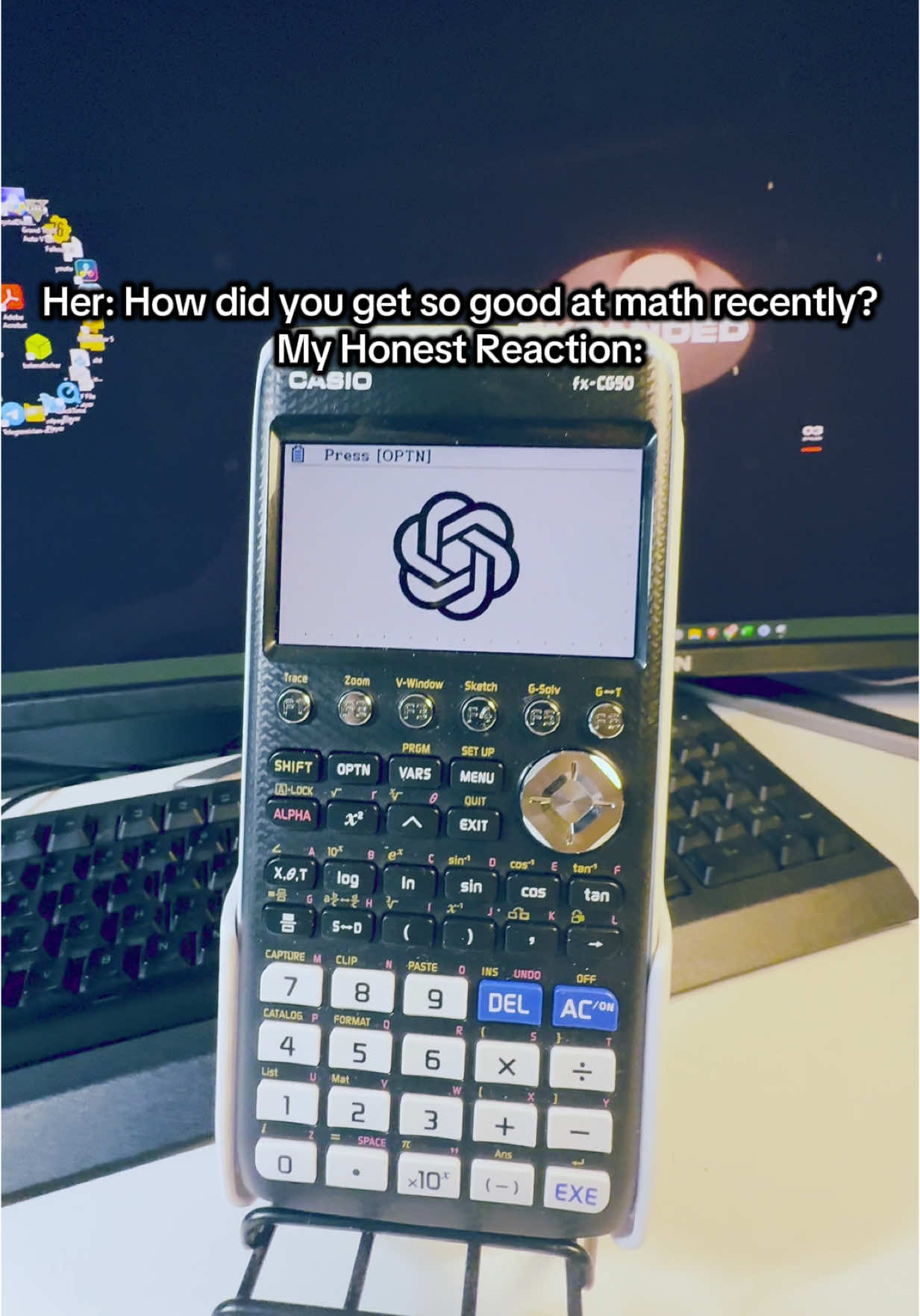 Chatgpt teaches me more than school nowadays 😂😂😂 #casio #math #chatgpt 