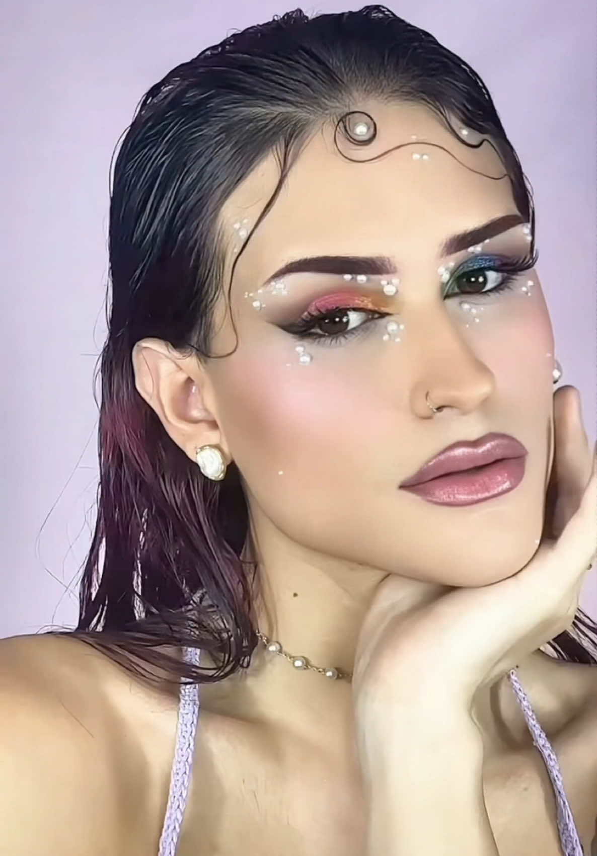 boy with the pearl earring.  @James Charles #fyp #foryoupage #jamescharles #painted #coachella #makeup #pearlmakeup 