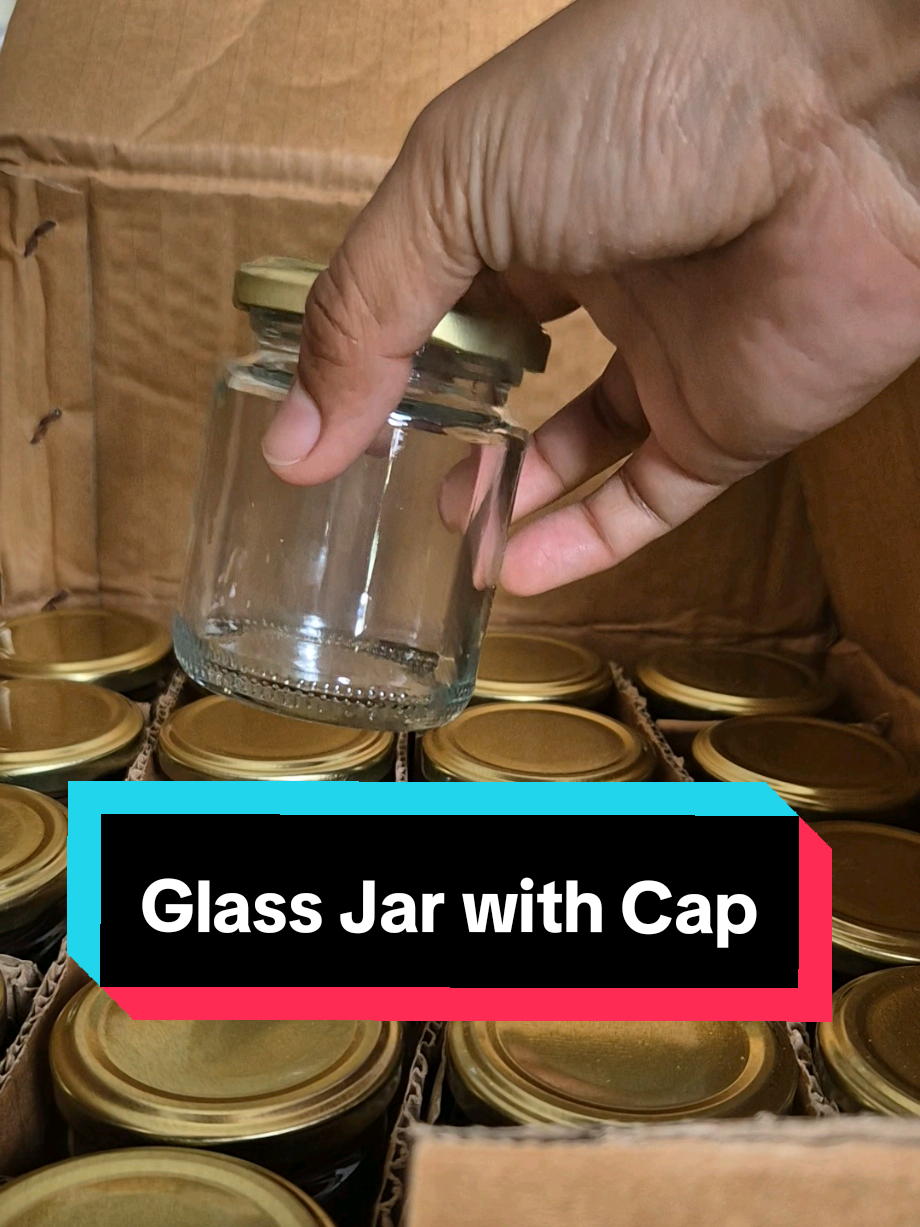GLASS JAR WITH CAP!! BUY NOW! #glassjar #jar #chilioil #garlicchilioil #trending 