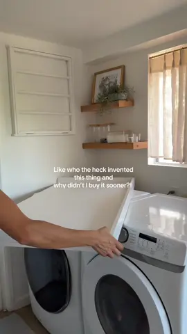 This washer and dryer countertop is everything!!! Brought the laundry room to a whole other level + gives me a place to fold!  Linked in my Amazon storefront under “laundry room organization” and LTK! 🥰😘 #laundryroom #laundryroommakeover #laundryroomorganization #laundryroomideas 